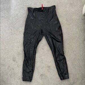 Black Faux Leather Pants